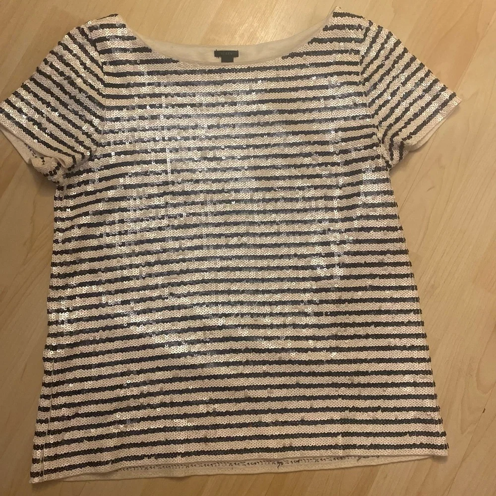 JCrew sequence Striped Black and White Women's Top